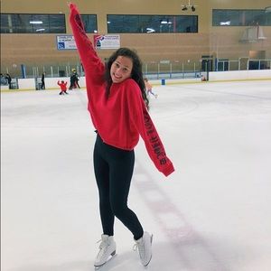 Red good vibes sweatshirt